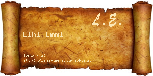 Lihi Emmi névjegykártya